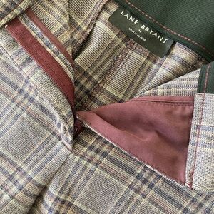 LANE BRYANT PURPLE PLAID SIZE 16 THE PERFECT DRAPE WIDE LEG HIGH RISE ALMOST NEW